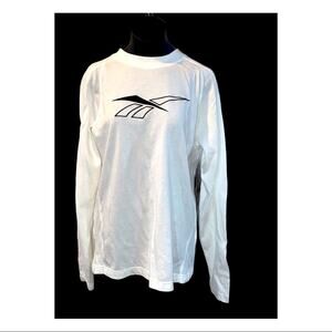 Classic Reebok white long sleeve T-shirt casual  lightweight activewear SZ small